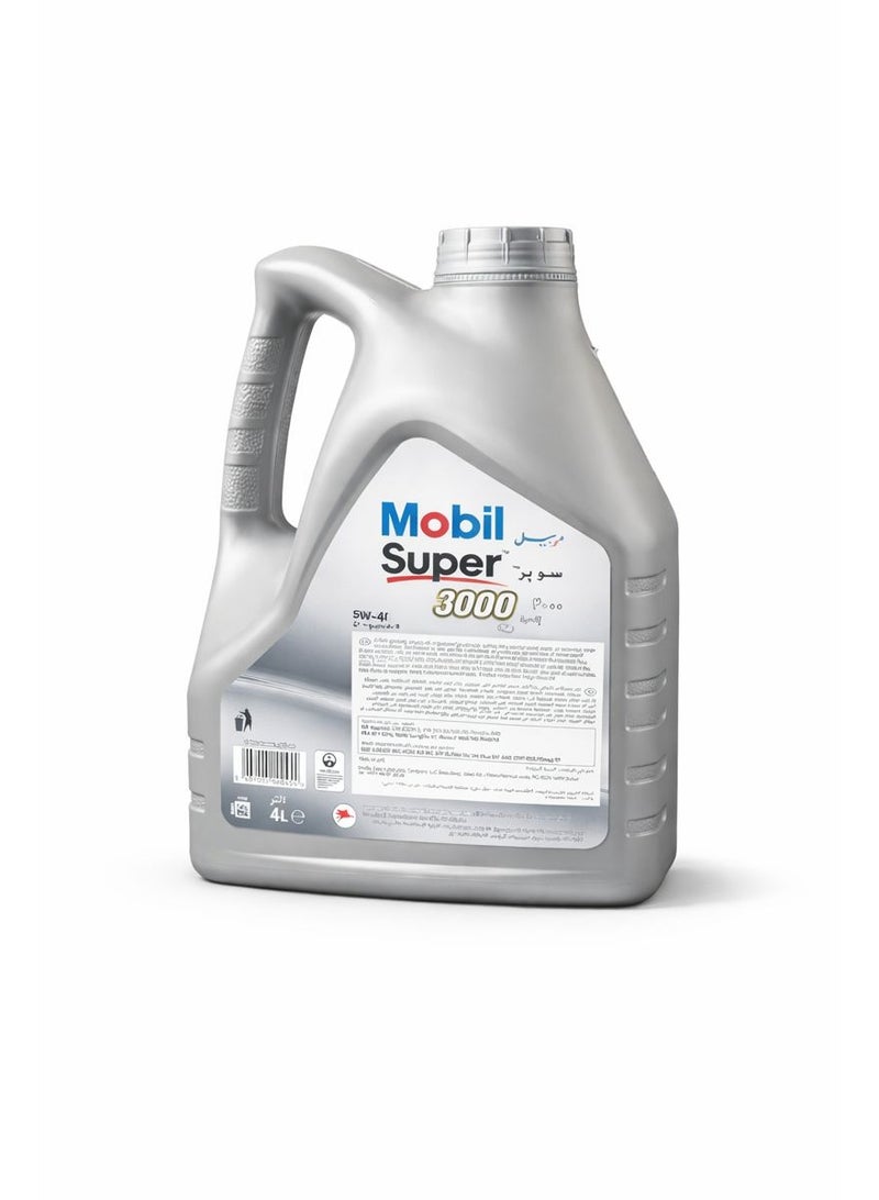 موبيل سوبر 3000 زيت محرك تخليقي بالكامل 5W-40 – سعة 4 لتر - Image 2